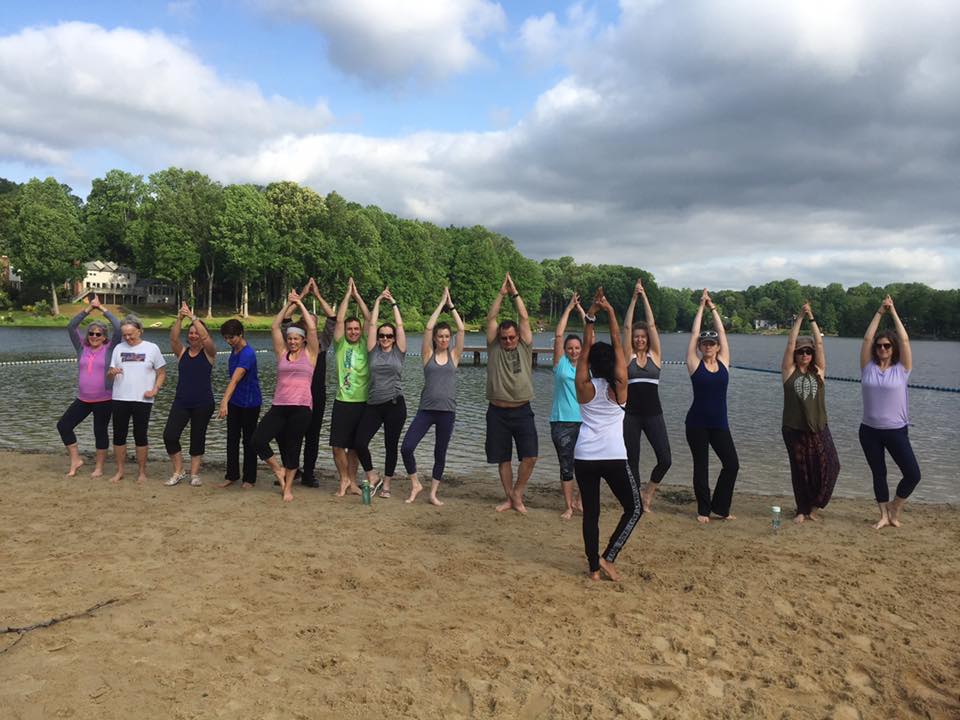 beach yoga