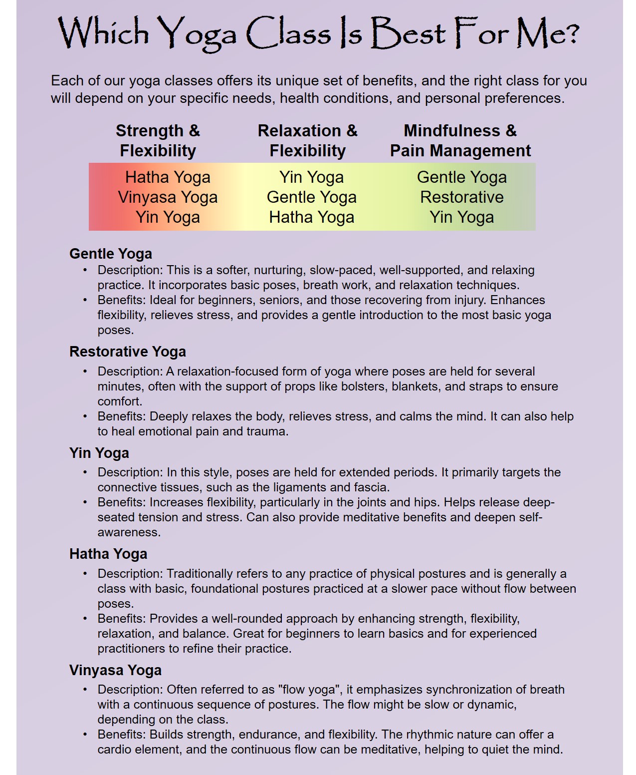 Peace Of Mind & Body – Yoga And Wellness Studio